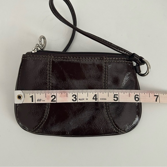 Coach Brown Patent Leather Clutch with Wristlet - Picture 4 of 6